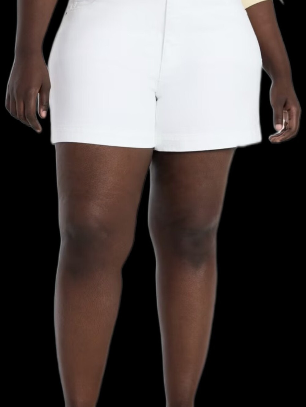 Terra & Sky New Womens White A-Line Denim Shorts High Waisted Stretch